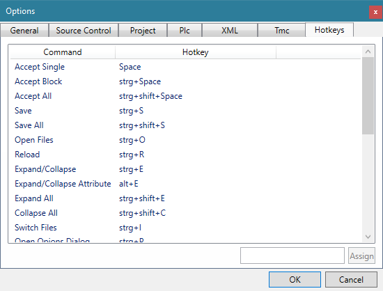 Hotkeys tab 1: