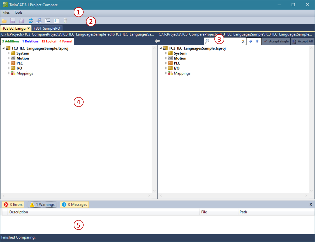 Reference, user interface 1: