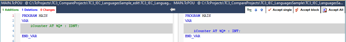PLC comparison window 10: