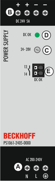 Front side and operating elements 1: