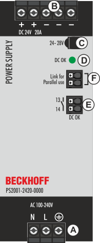 Front side and operating elements 1: