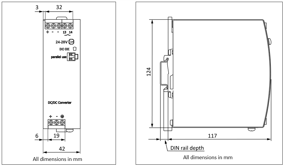 Dimensions and weight 1: