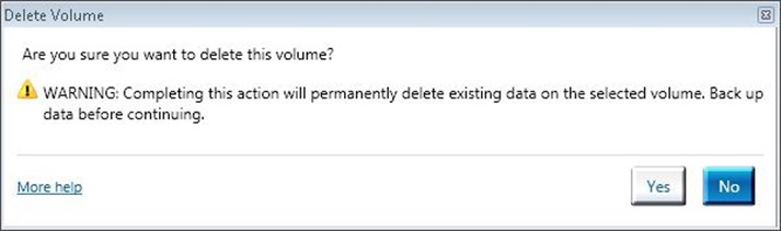 Deleting a RAID system with the Intel Manager 2: