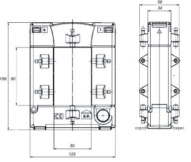 SCT4716-0018 | Split-core current transformer, differential current type A, 18 A AC, size 2 1: