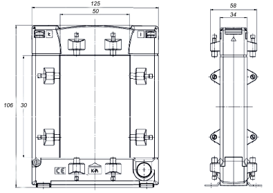 SCT4816-0018 | Split-core current transformer, differential current type A, 18 A AC, size 3 1: