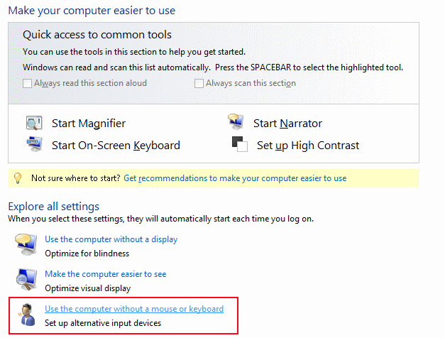 Configure the On-Screen Keyboard 1: