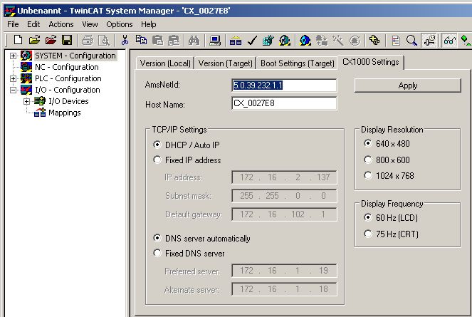 CE device name 1: