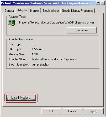 Adjust the screen resolution 2: