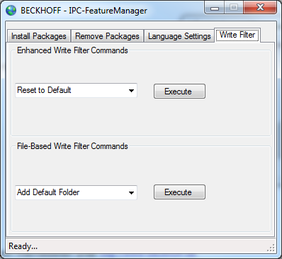 Reset the Writefilter 1:
