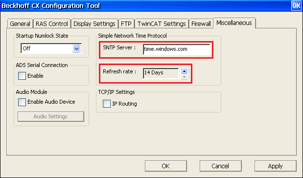 Configuring the system time 1: