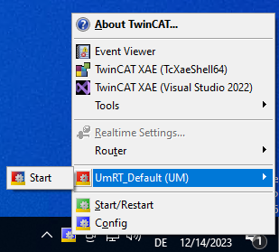 Starting the TwinCAT 3 Usermode Runtime 1: