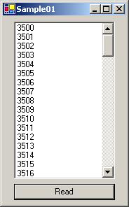 Accessing an array in the PLC 1: