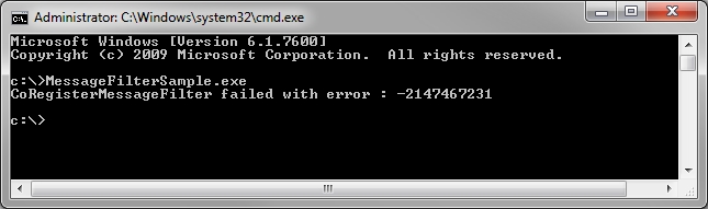Implementing a COM Message Filter 2:
