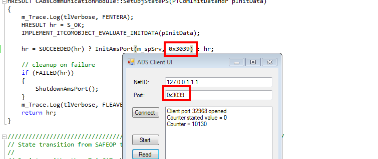 Sample03: C++ as ADS server 1: