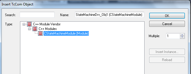 TwinCAT 3 C++ module providing methods 25: