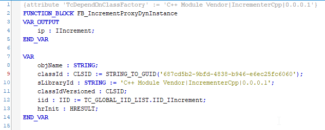 Creating an FB in the PLC that creates the C++ object and offers its functionality 2: