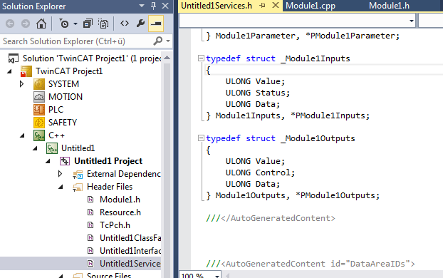 Create TwinCAT 3 C++ Module instance 3: