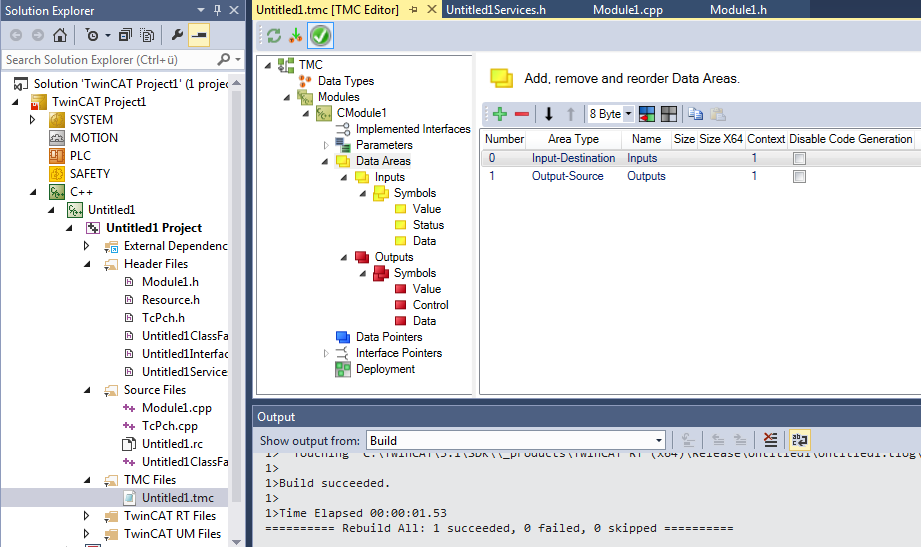 Create TwinCAT 3 C++ Module instance 4: