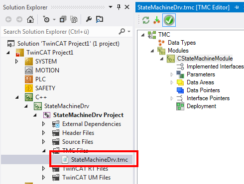 TwinCAT 3 C++ module providing methods 6: