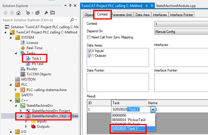 TwinCAT 3 C++ module providing methods 26: