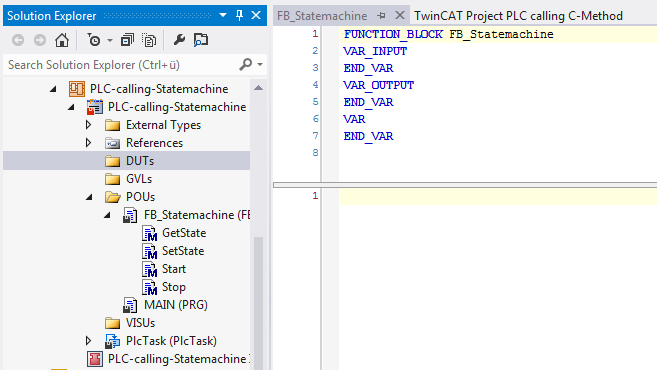 Calling methods offered by another module via PLC 8: