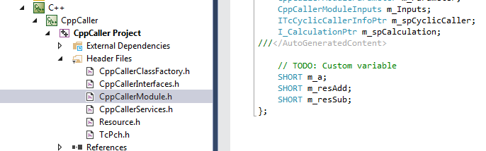 Sample13: Module communication: Method call C++ module to PLC module 4:
