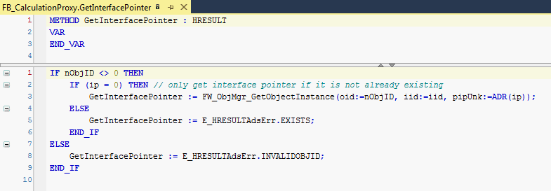 Creating an FB which likewise offers this functionality there as a simple proxy in the second PLC,  4:
