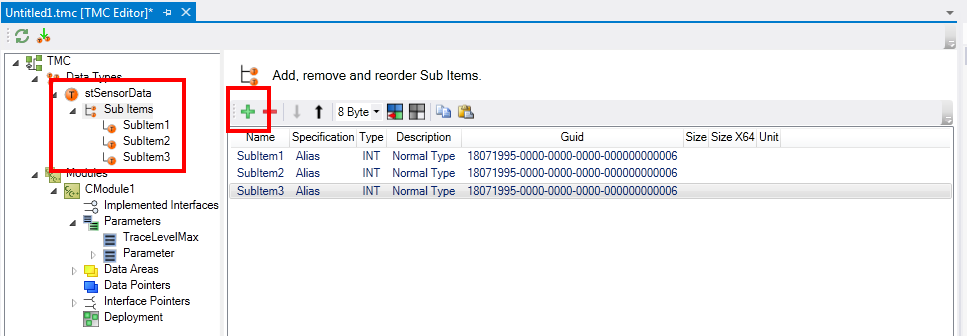 Add / modify / delete data types 4: