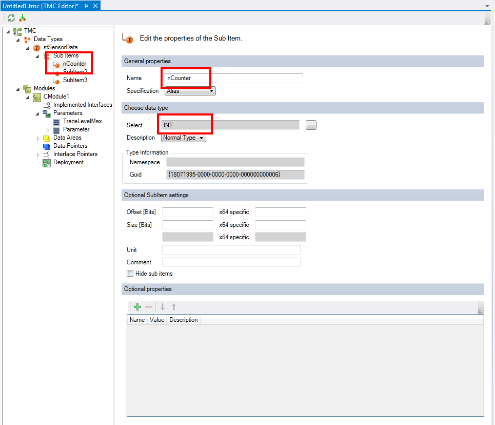 Add / modify / delete data types 5: