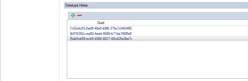 Management and identification of data types 2: