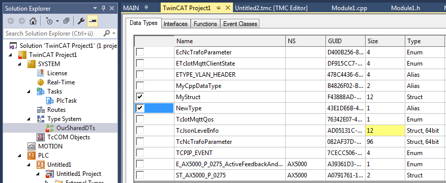 Handling of data types 2: