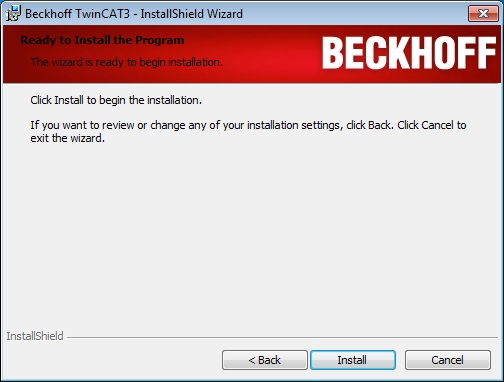 Installation: TwinCAT runtime (XAR) 8: