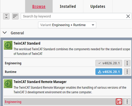 Managing TwinCAT Remote Manager versions 2: