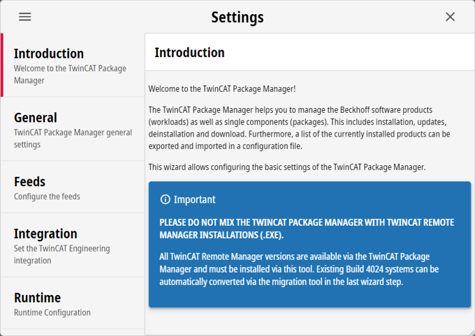 Settings 1: