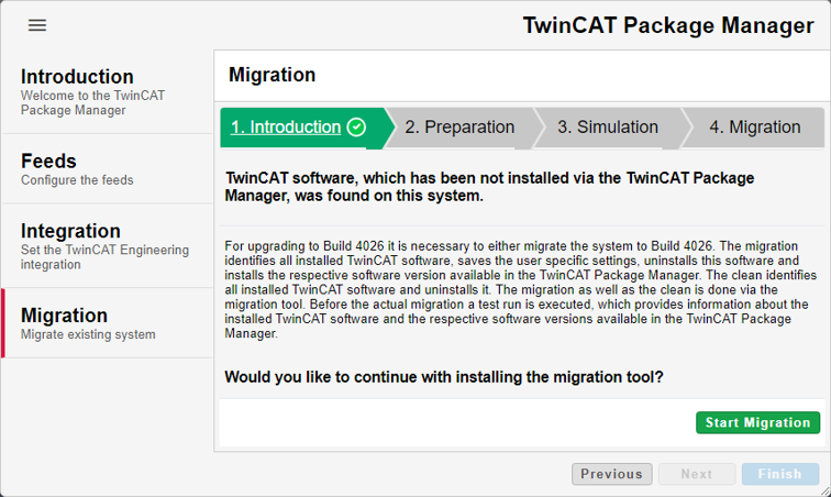 Migrate existing TwinCAT software 1: