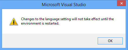 Changing the language of the TwinCAT development environment 3: