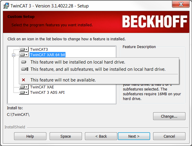 Installing TwinCAT 3 Engineering 6: