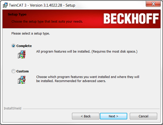Installing TwinCAT 3 Engineering and Runtime 5:
