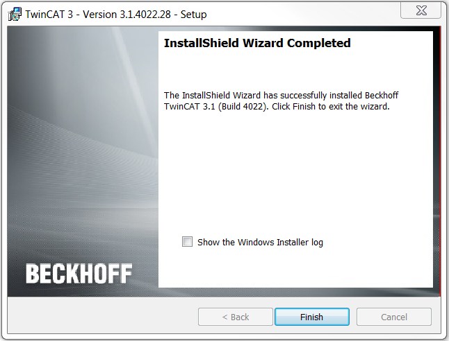 Installing TwinCAT 3 Engineering and Runtime 9:
