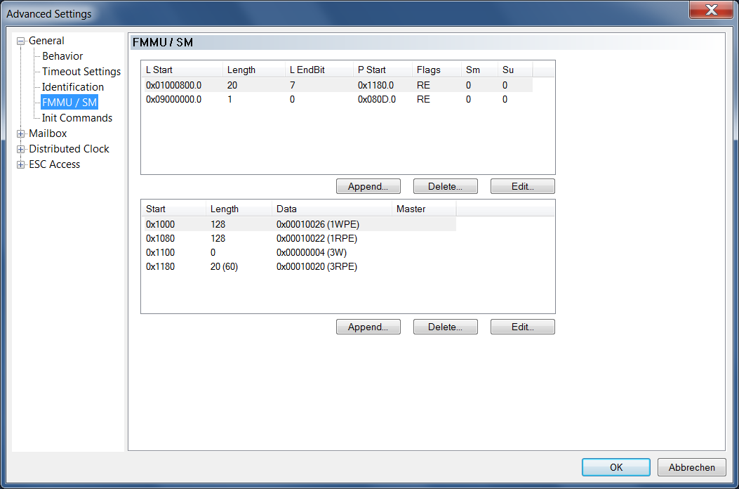 General FMMU / SM 1: