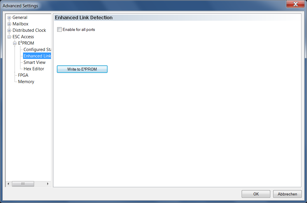 ESC Access EEPROM Enhanced Link Detection 1: