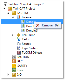Commissioning and configuring license dongles 16: