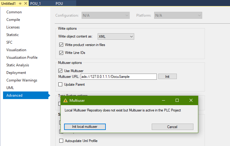 Use of an already set up PLC project on another system 1: