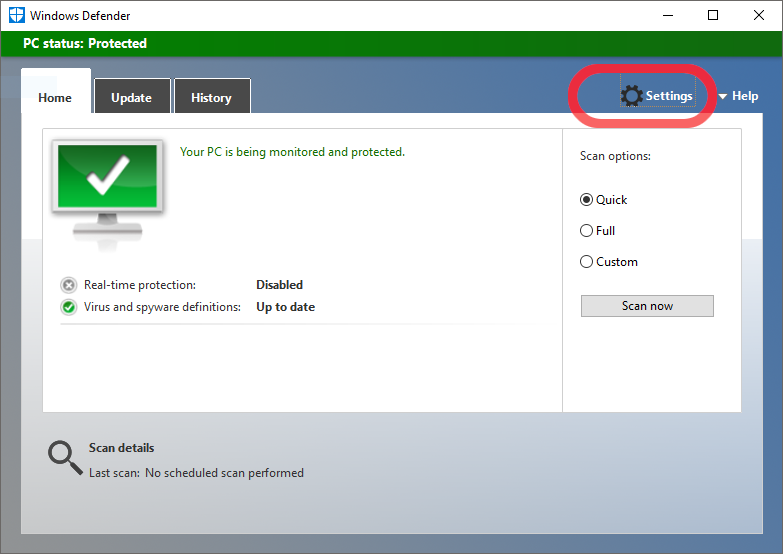 Determining monitoring exceptions 1: