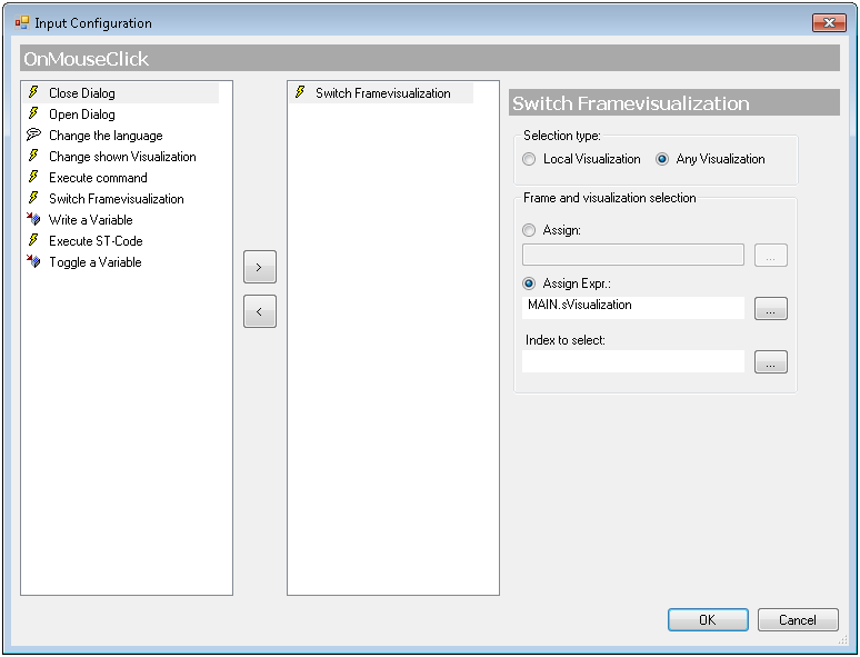 Input configuration 20: