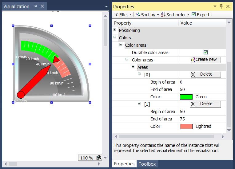 Configuration of a pointer instrument 7:
