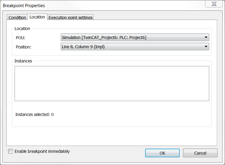 Command New Breakpoint 11: