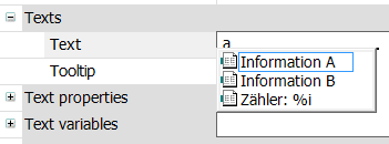 Managing text in a text list 6: