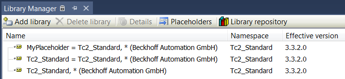 Library placeholders 1: