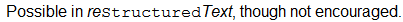 Inline markup 2: